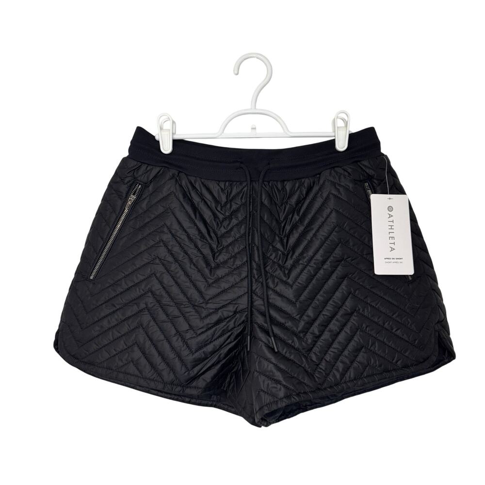 Athleta Womens Apres Ski Shorts Women's Size 4 Black Quilted Weather Resistant